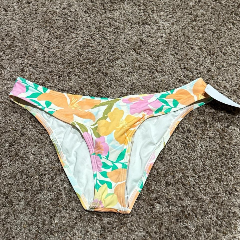 Billabong Tropical Floral Bikini Bottom - Pink, Yellow, Green